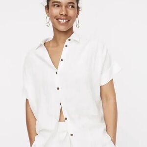 Baird McNutt x J.Crew Irish linen related short sleeve shirt NWT